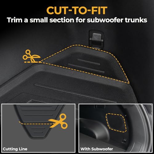 Cargo Mat for 2022-2026 Hyundai Tucson Gas, Full Coverage All Weather Trunk Cargo Liner with Backrest Protectors for Tucson Accessories