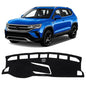 KUST Black Dash Cover for Volkswagen VW Taos (S SE SEL) 2022-2025 2026 (Only fits for Taos with Center Bin) Polyester Dashboard Cover Non-Slip Interior Accessories for VW Taos Custom Fit Dashboard Mat - size: Taos 22-26(black)