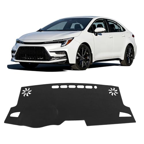 for Toyota Corolla Accessories 2019-2021 2022 2023 2024 2025 2026 Dash Cover, Dashboard Cover Mat for Corolla 2019-2025 2026 Non-Slip Sunshield Protector Dash Cover Mat, Black - color: Corolla 2019-2025 Black