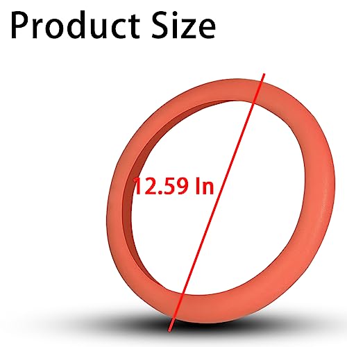 Car Silicone Steering Wheel Cover, Soft Anti-Slip Auto Steering Wheel Protector Fit 14 Inch, Universal Vehicle Interior Accessories for Cars, SUVs, Trucks, and Vans (Orange) - style: Orange