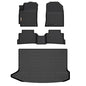 Binmotor-Floor Mats with Cargo Liner for Hyundai kona 2018-2023 & Kona N 2022 2023 (No Electric Model) SE, SEL, N Line, N, Limited Automotive Floor Liners Full Set-Black - style: 2) Car Mats for Hyundai Kona Fuel (2018-2023)