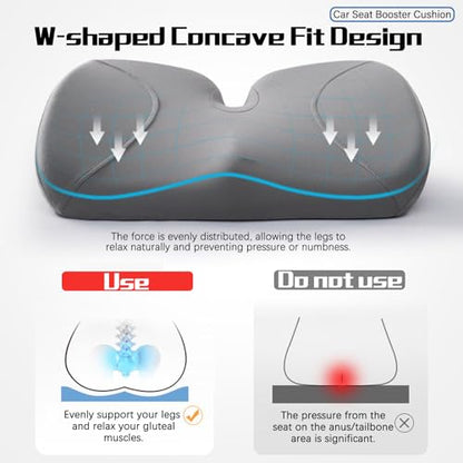 Car Seat Cushion for Subaru Outback 2025 2026, Wedge Driver Seat Cushion, Thick Memory Foam Height Increasing Seat Cushion, Non Slip Ergonomic Driving Cushion,B 39cm x 40cm x 9cm - size: B 39cm x 40cm x 9cm