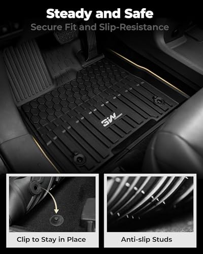 3W Floor Mats for Toyota Sienna 2021-2026 (Only for 7 Seat & Not Fit 25-26 Platinum Edition), TPE All Weather Custom Fit Floor Liner for Sienna XLE/XSE/Limited/Woodland Edition 1st, 2nd and 3rd Row - style: 1. Sienna 7 S|21-26|Floor Mats