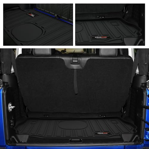 for 2007-2018 Jeep Wrangler JK 2 Door Floor Mats & Cargo Liner All Weather TPE Rubber Mats Accessories Black (for 2007-2018 Jeep Wrangler JK 2 Door) - color: for 2007-2018 Jeep Wrangler JK 2 Door