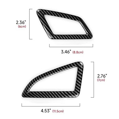 Car Air A/C Vent Outlet Cover Decals for Honda Civic 2016 2017 2018 2019 2020 2021 10th Gen Accessories ABS Carbon Fiber Stickers - color: Air Vent Trim