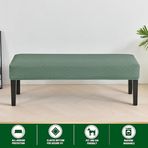CRFATOP Waterproof 4pcs Dining Chairs Seat Covers with Soft Bench Chair Cover Stretch Kitchen Chair Slipcover Washable Seat Cushion Slipcover Protector for Hotel Ceremony Banquet Wedding,Green - color: Jacquard Green