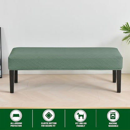 CRFATOP Waterproof 4pcs Dining Chairs Seat Covers with Soft Bench Chair Cover Stretch Kitchen Chair Slipcover Washable Seat Cushion Slipcover Protector for Hotel Ceremony Banquet Wedding,Green - color: Jacquard Green