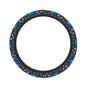 Cute Shark Print Car Steering Wheel Cover with Elastic Anti-Slip,for Steering Wheel with A Diameter of 15"