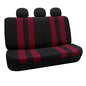 FH Group Striking Striped Car Seat Covers - Universal Fit, Washable Seat Covers for Cars, SUVs, Vans, Sedans, Burgundy, Rear Set - color: Burgundy, size: Rear Set
