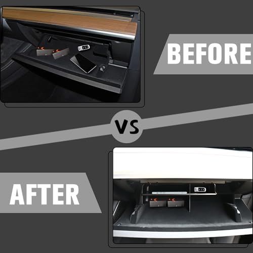 Glove Box Organizer Divider for Tesla Model 3 2017-2021, ABS High-Strength Glovebox Partition Plates Insert for Co-Pilot Storage