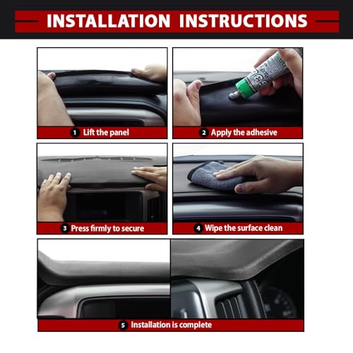 ANDPLAY Dash Cover Dashboard Compatible with Chevy Silverado GMC Sierra 2007-2013,Fit Dual Glovebox Style Dashes Only Black - size: 2007-2013 | Fit Chevy/GMC
