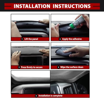 ANDPLAY Dash Cover Dashboard Compatible with Chevy Silverado GMC Sierra 2007-2013,Fit Dual Glovebox Style Dashes Only Black - size: 2007-2013 | Fit Chevy/GMC