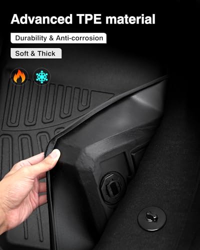 3D Floor Mats for 2019-2025 2026 Chevrolet Silverado 1500 & GMC Sierra 1500 - with Rear Underseat Storage Box Accessories - size: 2)Chevrolet Silverado 1500｜19-26｜1st & 2nd Row