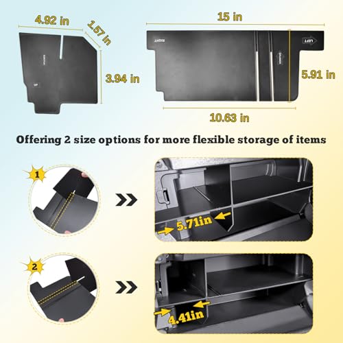 Glove Box Organizer Divider Compatible with Toyota 4Runner 2025 2026 Interior Accessories - Custom Fit ABS Insert Glove Box Compartment Tray for SR5/TRD Sport/TRD Off-Road/Limited and More