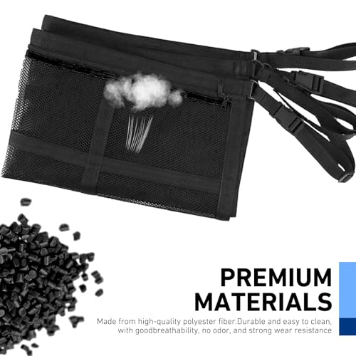 Car Ceiling Cargo Net, 20.87" x 31.49" Snap-on Roof Cargo & Trunk Organizer, Zip Seal Car Roof Storage Net for Road Trips, Universal for Most Cars, SUVs, Trucks (Black)