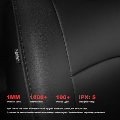 TTX LIGHTING Custom Fit Seat Covers for Toyota RAV4 2013-2018 Full Set 5 Seats Premium Waterproof Faux Leather Airbag Compatible Black - size: 12.RAV4 2013-2018(Gas only) 5 Seat Full Set