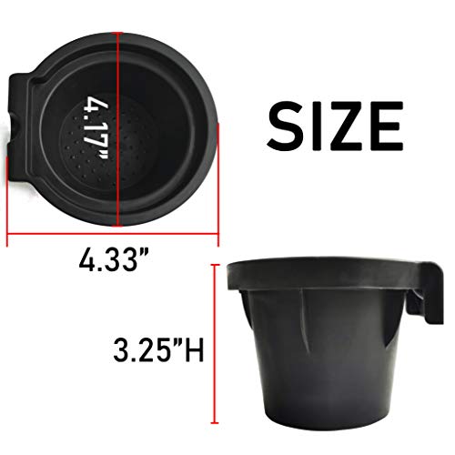 Auovo 2 Pcs Cup Holder Inserts Replacement for Frontier 2005-2019 Xterra 05-15 Pathfinder 05-12 Replace 96975-EA000 96975-ZS00A(with 3 Pairs of TPE Coasters in red Blue All Black)
