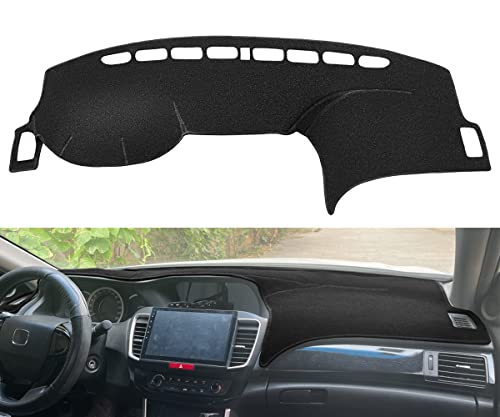 Dashboard Cover Dash Cover Mat Pad Carpet Custom Fit for Honda Accord 2013 2014 2015 2016 2017 (Black) Z15 - color: Z15 Black