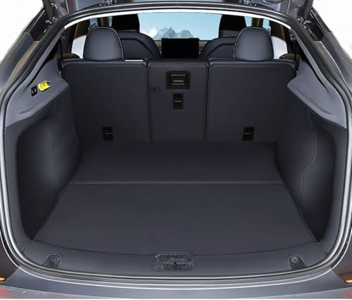 Compatible with 2026 Tesla Model Y Juniper Refresh 5-Seat Full Coverage Trunk Liner Heavy Duty Dog Mat Protector Cover Cargo Liner All Weather Waterproof (Black) - color: Black with Black Stitching, size: 2026 Juniper Full Coverage Cargo Mat#1