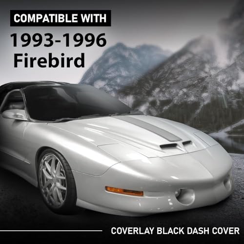 ALLGOOD Dash Cover Compatible with Pontiac Firebird 1993-1996, Dashboard Cover Dash Bezel Trim, Black - color: Black