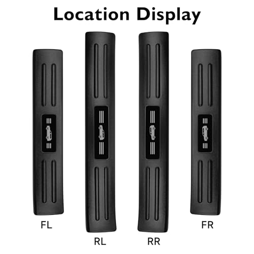 BIBLOZ ABS Material Door Sill Protector Compatible with Toyota Grand Highlander (Include Hybrid) LE/XLE/Limited/Platinum Accessories 2024 2025 2026 Door Sill Guards Trim(Not for Highlander)