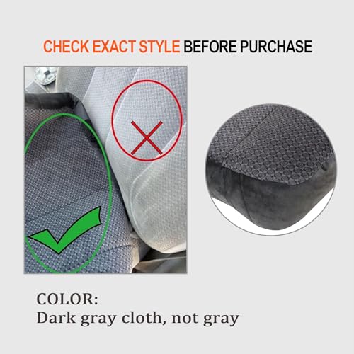 GXARTS Cloth Dark Gray Driver Bottom Seat Cover and Bottom Foam Cushion Compatible with Dodge Ram 1500 2500 3500 2002 2003 2004 2005 SLT SLT Plus Sport Power Wagon Single-Cab Quad-Cab 4X4 2WD