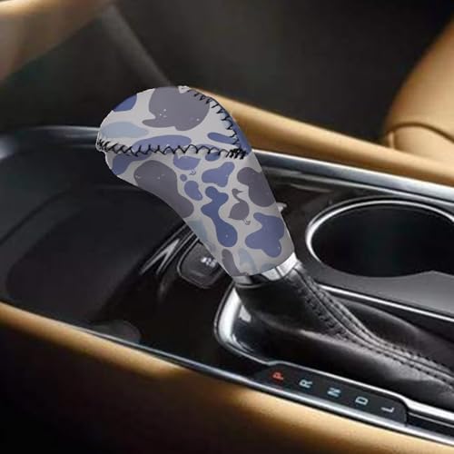 KEIAHUAN Car Gear Shift and Handbrake Cover Duck Camo Hunting Anti-Scratch Shift Gear Knob Covers Universal Fits for Sedans,SUVs,Trucks - color: Blue Duck Camo Hunting
