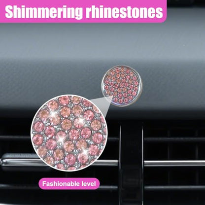 YoRise 4PCS Bling Car Hooks, Crystal Rhinestone Car Storage Hook with Self-Adhesive Backing, Multi-Function Dashboard Hooks, Hanging Mini Hook for Vehicle Cable Keys Sunglasses Hat (Pink) - color: Pink