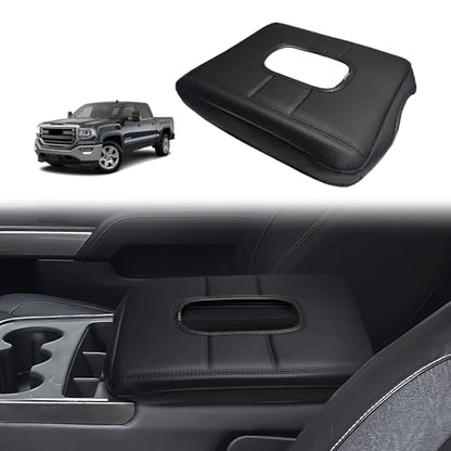 Center Console Armrest Cover Fit for Chevy Silverado & GMC Sierra 1500 2500 3500HD 2014-2018 Accessories, Comfort Armrest Pad Console Lid Cushion Vegan Leather Regular Thick(Split Bench Seat) - size: 1) 14-18 |Silverado & Sierra| Jump Seat, Regular