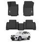 3W Floor Mats for 2012-2019 Benz ML/GL/GLE/GLS Series (ML/GL/GLE/GLS 350/450/550/63 AMG), TPE All Weather Custom Fit Floor Liner for 1st and 2nd Row Full Set Car Mats, Black - size: 5. Benz ML/GLE/GLS|12-19|Floor Mats Upgrade