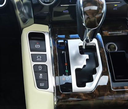 Car Accessories Fit for Toyota Alphard 2015-2021 Stainless Steel Interior Gear Shift handbrake Switch Panel Cover Trim 2PCS Set（Matte Silver） - color: Matte Silver