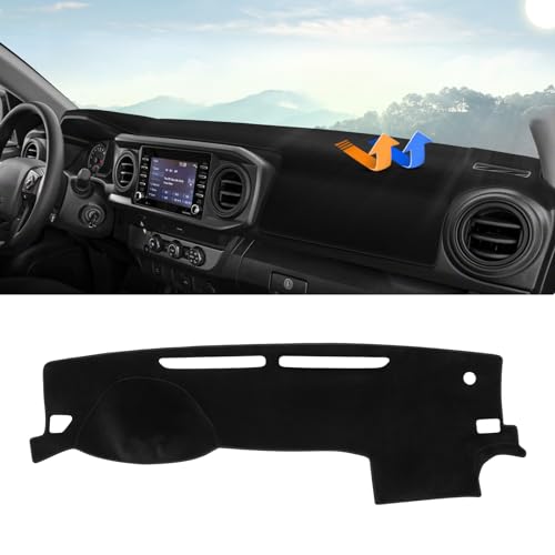 Autorder Dashboard Cover Mat for 2016-2021 2022 2023 Toyota Tacoma Accessories Dash Cover Upgrade Velvet Dash Mat Sunshade Glare UV Rays Protector - size: 2016-2023 Toyota Tacoma