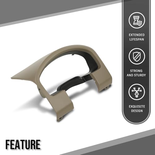 ALLGOOD Dashboard Instrument Cluster Cover Panel Dash Bezel Trim, Compatible with Ford F150 2004-2008, Beige - color: Beige