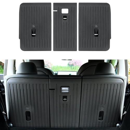 3PCS Cargo Liner Rear Seat Back Cover for 2026 Tesla Model Y Juniper 5-Seater, Injection Molded Seat Back Protector Mats, Waterproof Scratch Resistant Anti-Kick Backrest Covers for Trunk Cargo Area - size: for 2026 Tesla Model Y Juniper