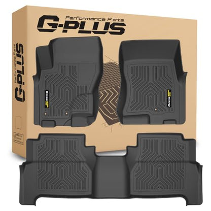 G-PLUS Floor Mats 3PCS Compatible with Nissan Frontier Crew Cab 2008-2021,TPE All Weather Full Cover Protection 1st & 2nd Row Floor Liners,Black - size: 2008-2021|Fit Nissan Frontier Crew Cab|3Pcs