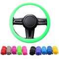 Cool Non-Slip Steering Wheel Protector,Silicone Steering Wheel Cover in Green - color: Green