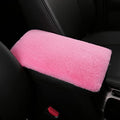 Fluffy Furry Armrest Cover for Car, Auto Center Console Cover Pad Car Soft Console Pad Wool Fur Armrest Seat Box Cover Protector Universal Fit for Most Vehicle, SUV (Pink) - color: Pink