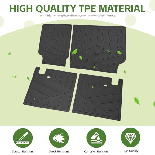 2nd&3rd Row Seat Back Mat for 2025 2026 Toyota 4Runner 7 Seats Gas, Kick Mats Rear Backrest Cover All Weather TPE Protector Cargo Liner Accessories(Not for Hybrid EV/i-Force MAX) - size: 7Seats-Seatback Mats(2nd&3rd Row)