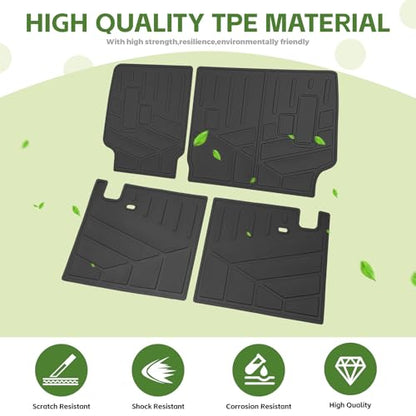 2nd&3rd Row Seat Back Mat for 2025 2026 Toyota 4Runner 7 Seats Gas, Kick Mats Rear Backrest Cover All Weather TPE Protector Cargo Liner Accessories(Not for Hybrid EV/i-Force MAX) - size: 7Seats-Seatback Mats(2nd&3rd Row)