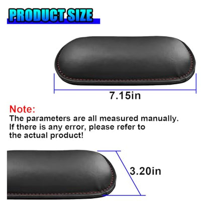 2PCS Car Door Armrest Pads, Soft Leather Memory Foam Car Knee Cushion Pad for Elbow Leg Support, Comfort Automotive Center Console Arm Rest Pillow Knee Pads Universal for Most Cars (Black)