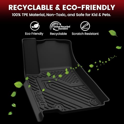 LASFIT Floor Mats for Jeep Grand Cherokee WL 2022-2025 2026 5-Seat (Include 4xe, NOT for L), All Weather TPE Custom Fit Car Mats Floor Liners Cargo Liner Cargo Mat Black - style: Grand Cherokee 2022-2026 Floor Mats