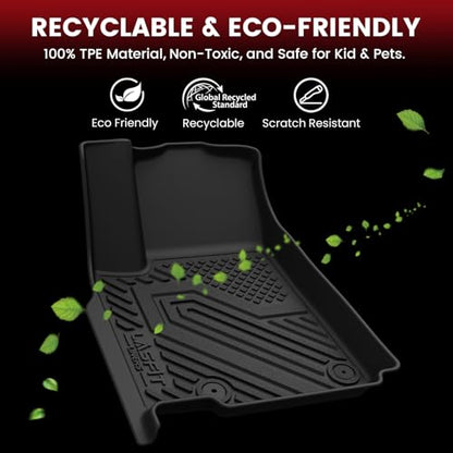 LASFIT Floor Mats for Jeep Grand Cherokee WL 2022-2025 2026 5-Seat (Include 4xe, NOT for L), All Weather TPE Custom Fit Car Mats Floor Liners Cargo Liner Cargo Mat Black - style: Grand Cherokee 2022-2026 Floor Mats