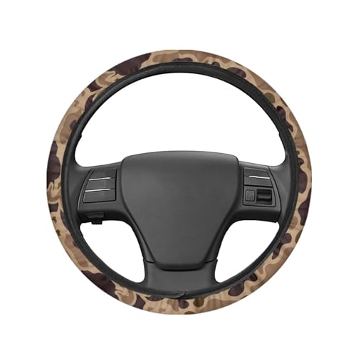 Camo Car Steering Wheel Cover for Men Hunting Duck Print Steering Wheel Covers with Elastic Edge Washable Automotive Accessories 15 Inch Gift for Holiday - color: Camo Hunting Duck-Green