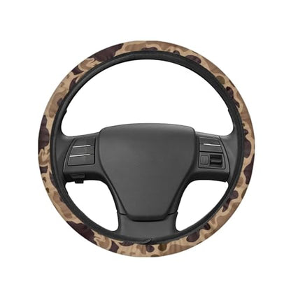 Camo Car Steering Wheel Cover for Men Hunting Duck Print Steering Wheel Covers with Elastic Edge Washable Automotive Accessories 15 Inch Gift for Holiday - color: Camo Hunting Duck-Green