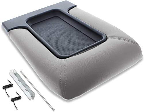 Center Console Lid Replacement Kit for 99-07 Silverado, Avalanche, Suburban, Sierra, Yukon - Replaces OEM 19127364, 19127365, 19127366 (Light Gray) - color: Light Gray