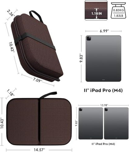 Gel Seat Cushion Portable Massage Travel Cushions, 14.5" x 10.5" Thick Foldable Seat Cushion for Car Office Chair Wheelchair Hip, Coccyx, Sciatica, Pressure Sores Tailbone Pain Relief - size: M-Brown