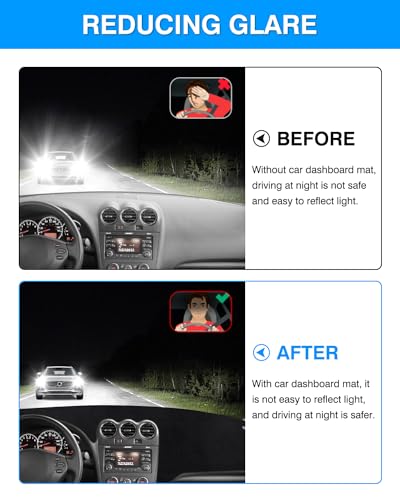 Autorder Dashboard Cover Mat Fit for 2007-2012 Nissan Altima Accessories Dash Cover Flannel Dash Mat Sunshade Glare UV Rays Protector - size: Black 2007-2012 Nissan Altima