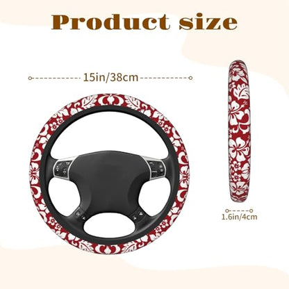 Steering Wheel Cover Accessories Neoprene Cover, Breathable Non-Slip Easy to Install Suitable for Women Men, 14.5-15.5 Inch for Car SUV Van Truck Universal - Artistic Flower - color: Artistic Flower