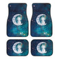 Moon White Cat Floor Mats for Car Sedan Truck SUV,Front Only,Set of 4 Universal Fit for Women Men Cars - color: Moon White Cat
