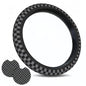 Checkered Gray Steering Wheel Cover 14.5-15.5 Inch - Elastic Anti-Slip Breathable Universal Fit for Car Truck SUV + 2 Car Coasters for Women Men - color: Checkered Gray